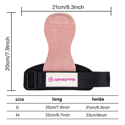 Gym Grips For Men Women Cowhide Palm Guards Weightlifting Fitness Workout Gloves Grips with Wrist Wraps Training Equipment