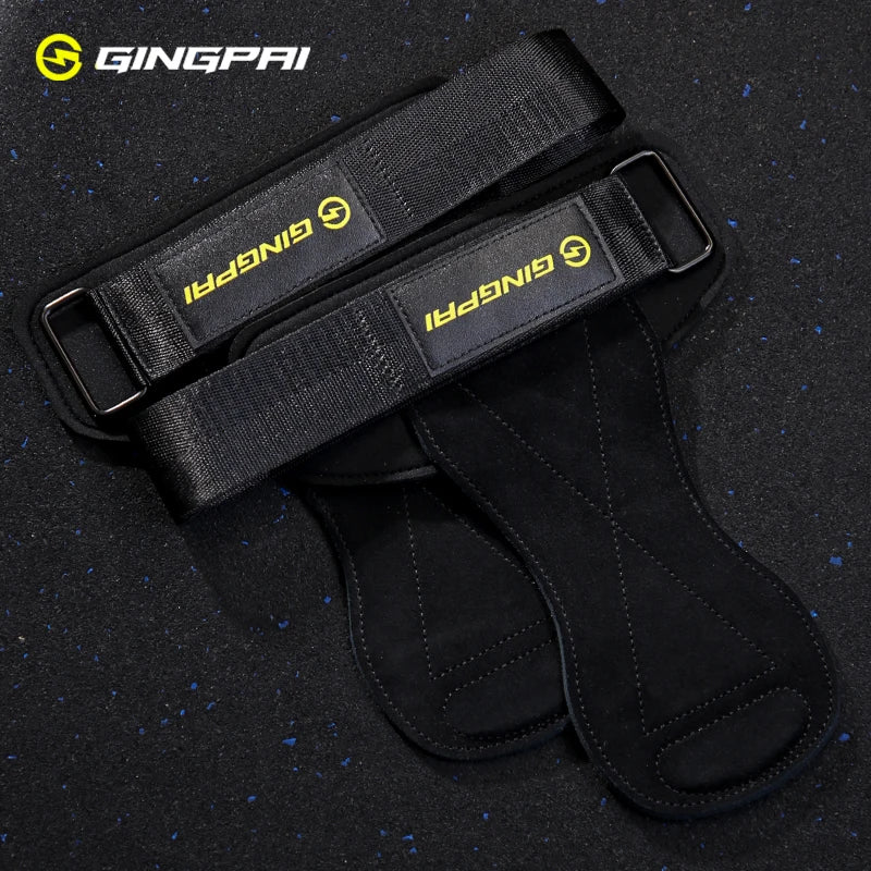 Gym Grips For Men Women Cowhide Palm Guards Weightlifting Fitness Workout Gloves Grips with Wrist Wraps Training Equipment